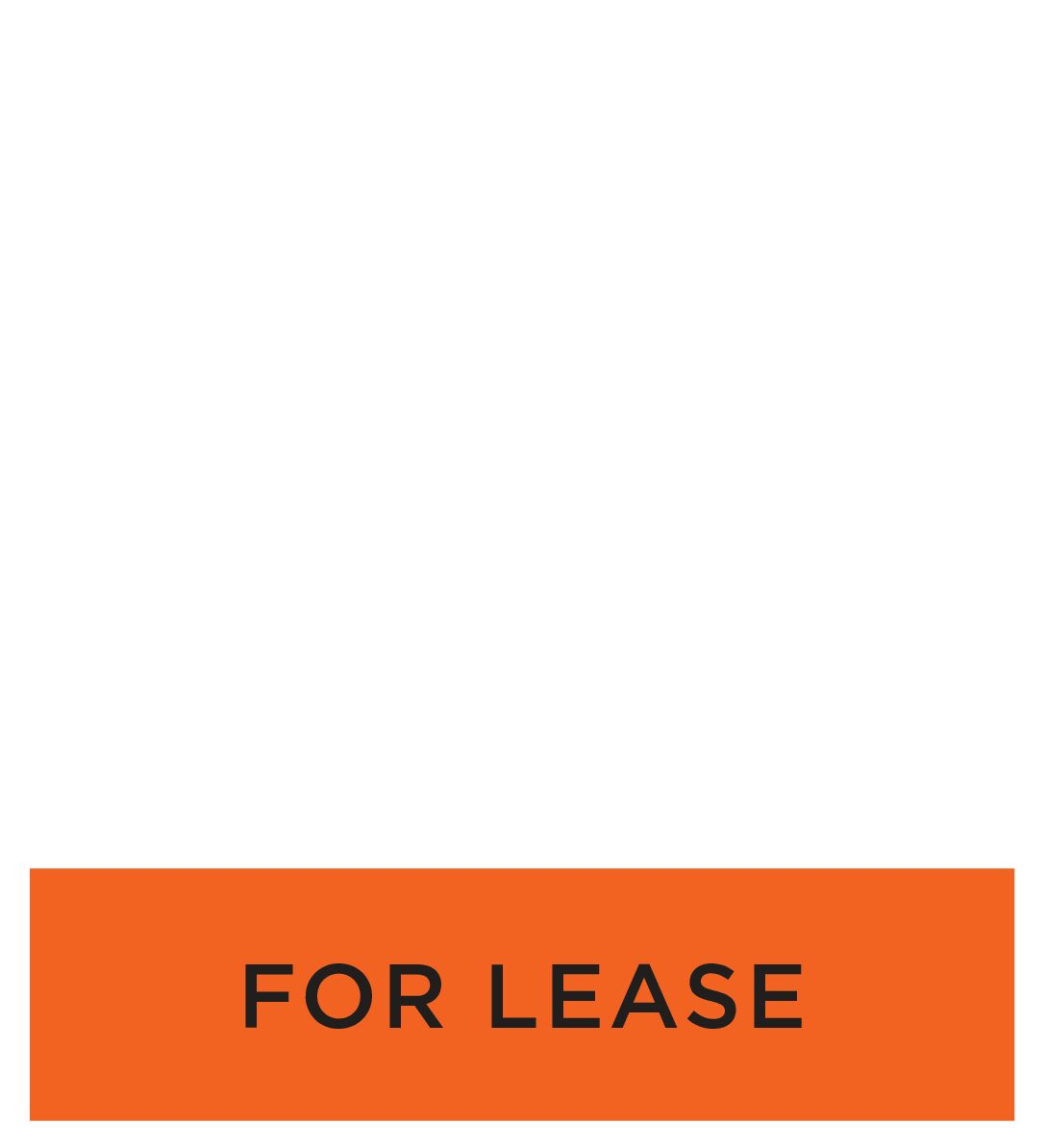ORANGE FOR LEASE RIDER <BR> 24"X6" (1/8" PVC)