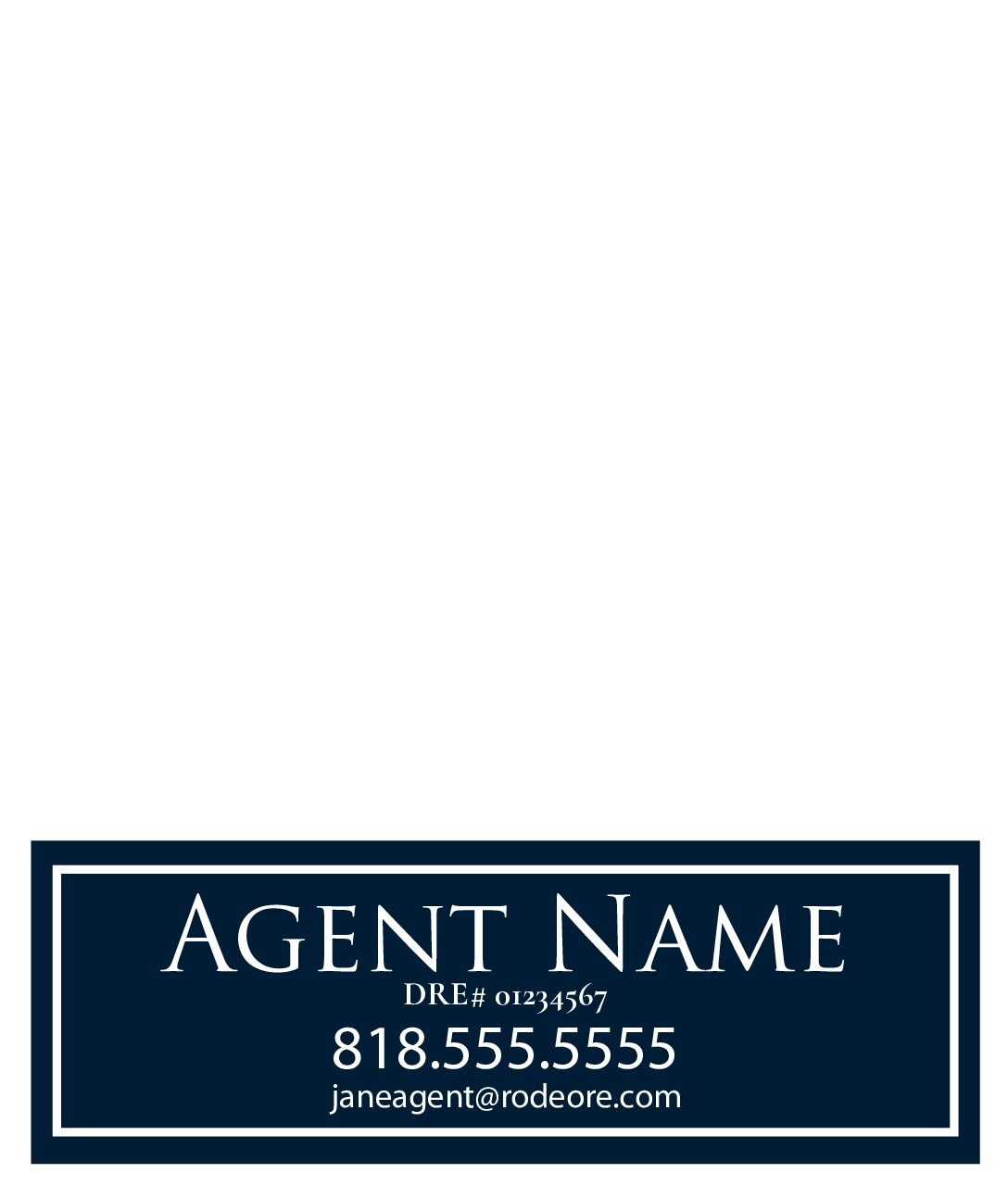 AGENT RIDER  18"X6" (1/8" PVC)