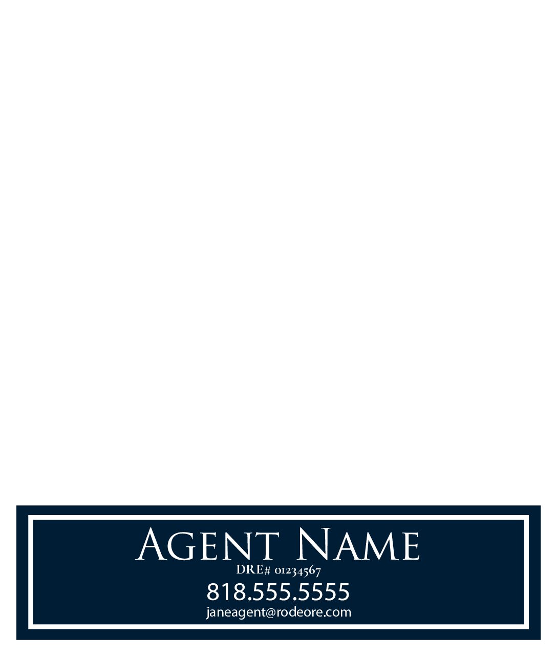 AGENT RIDER <BR> 24"X6" (1/8" PVC)