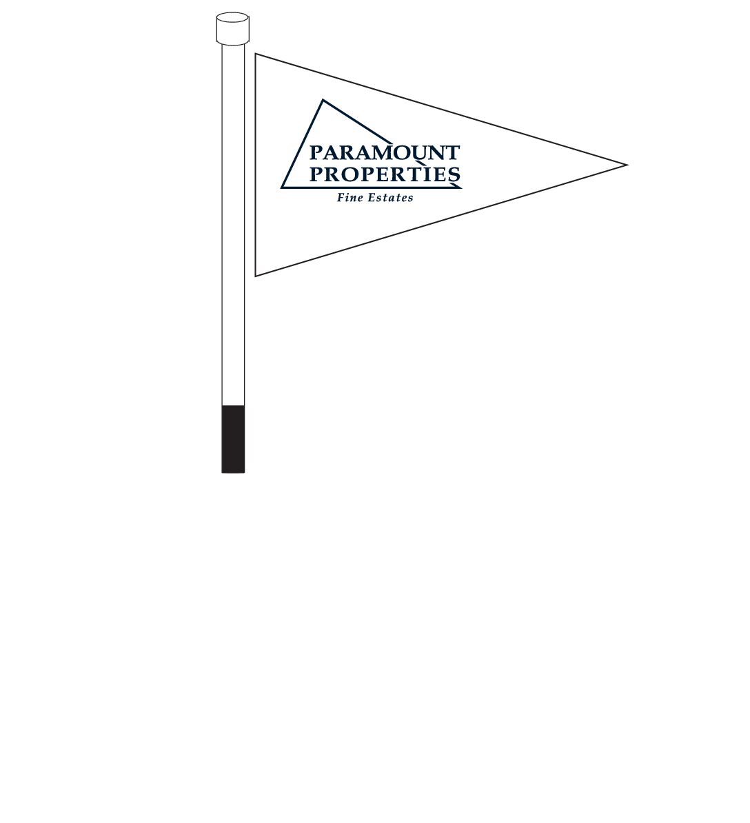 Flag On 30 1/2" PVC Pole