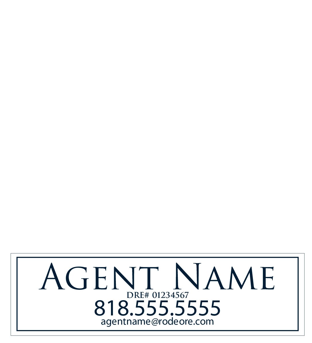 AGENT RIDER <BR> 24"X6" (1/8" PVC)